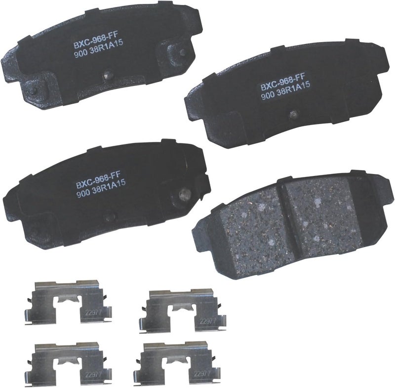 Bendix وسادات فرامل خلفية سيراميك SBC900 الممتازة لسيارات إنفينيتي G20 2002-2001، I30 2001، I35 2004-2002، نيسان ألتراء EV 2001-2000، ماكسيما 2003-2000، سنترا 2006-2002 - Image 1